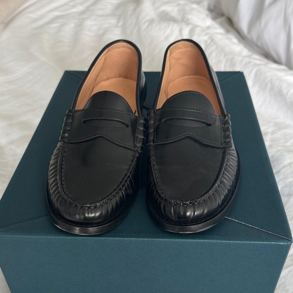 J. Crew Classic Black Leather Flats